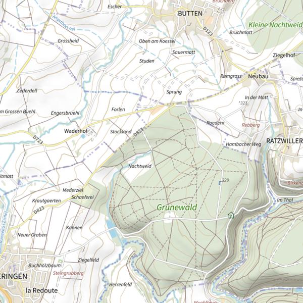 Plan cartographique de Le Grenzbach