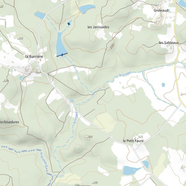 Plan cartographique de Le Grolet