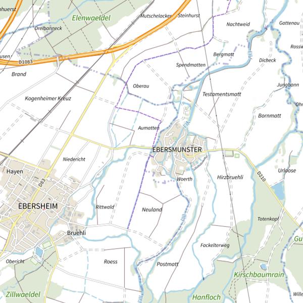 Plan cartographique de Le Grünfaechel