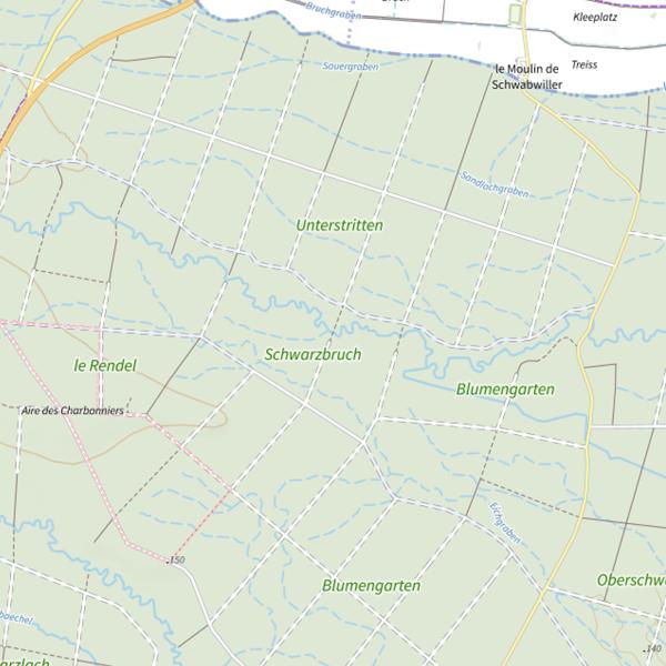 Plan cartographique de Le Halbmuhlbach