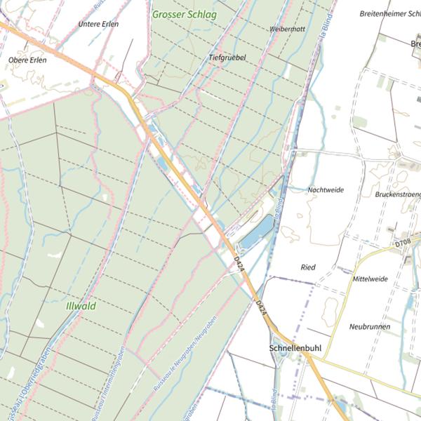 Plan cartographique de Le Hellgraben ou Neuergraben