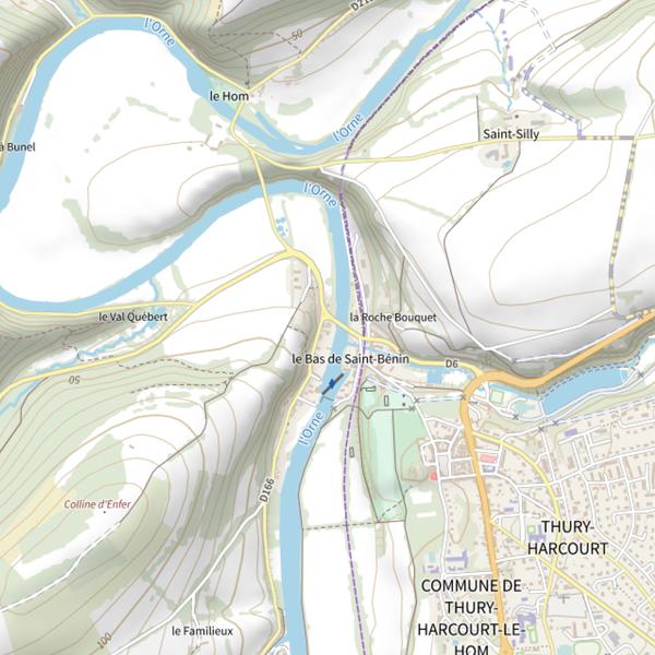 Plan cartographique de Le Héron (Calvados)