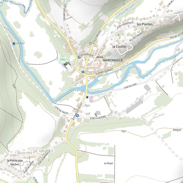 Plan cartographique de Le Héron (Meuse)