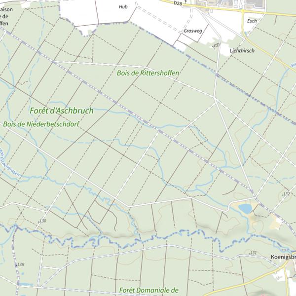 Plan cartographique de Le Hochgraben ou Krummerverselgraben