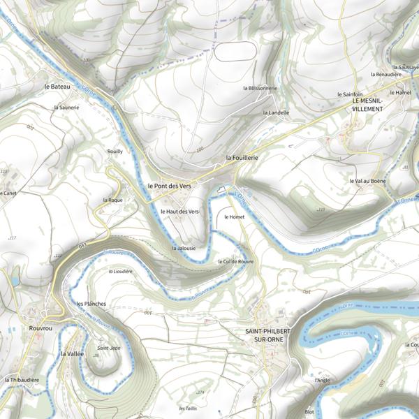 Plan cartographique de Le Hornet
