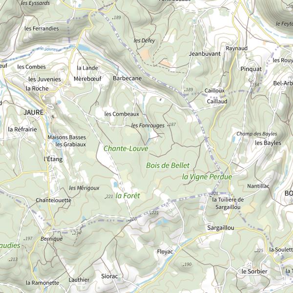 Plan cartographique de Le Jaure