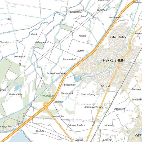 Plan cartographique de Le Kleinbach