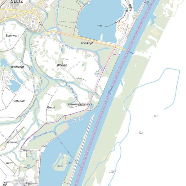 Plan cartographique de Le Kleinrhein Zone B