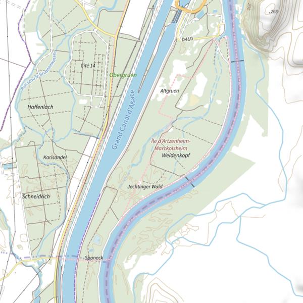 Plan cartographique de Le Koenigsgiessen