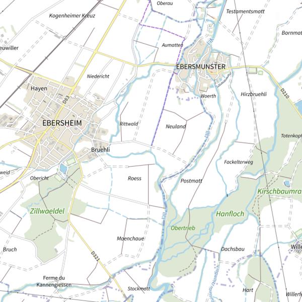 Plan cartographique de Le Krittbaechel
