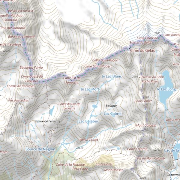 Plan cartographique de Le Lac Mort
