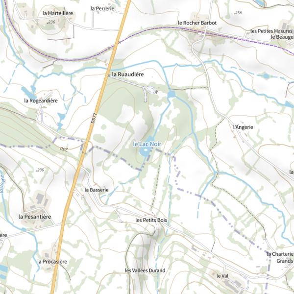 Plan cartographique de Le Lac Noir