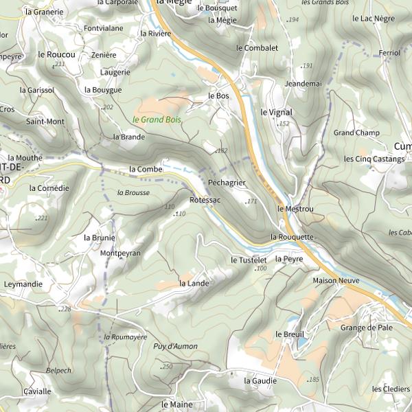 Plan cartographique de Le Ladouch