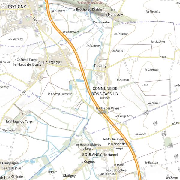 Plan cartographique de Le Laizon