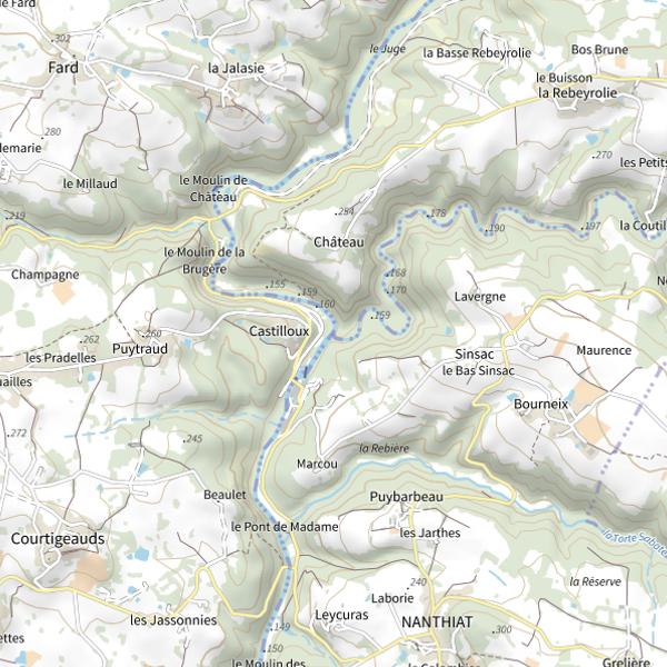 Plan cartographique de Le Lavaud