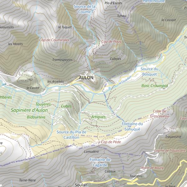 Plan cartographique de Le Lavedan
