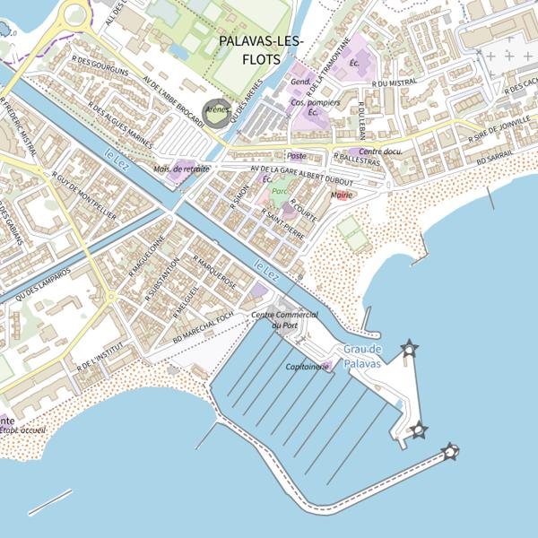Plan cartographique de Le Lez