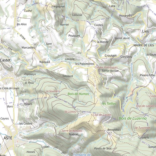 Plan cartographique de Le Luz