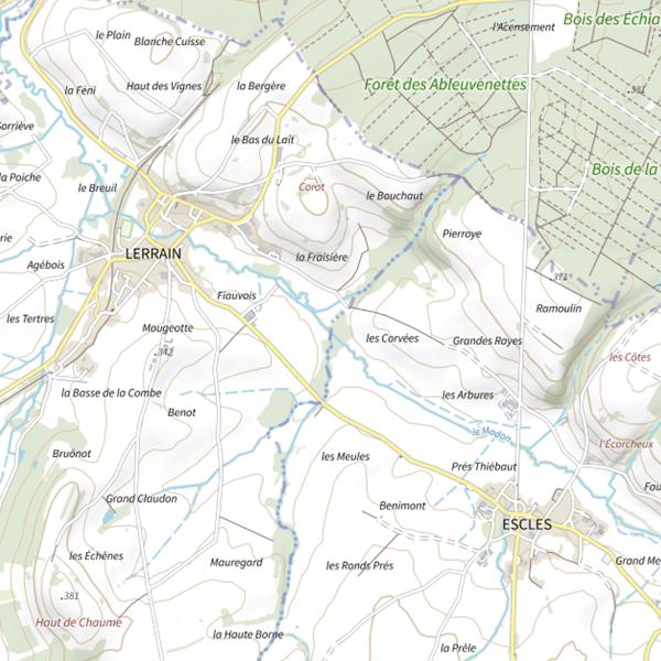 Plan cartographique de Le Madon