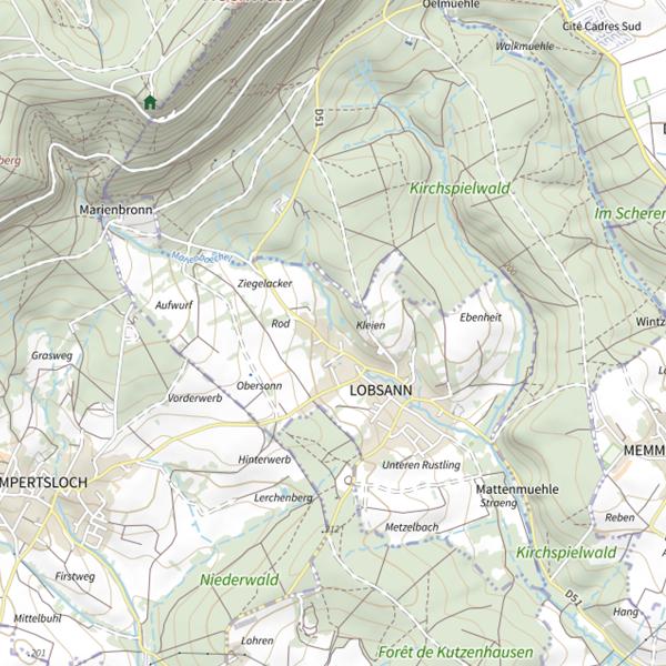 Plan cartographique de Le Marienbaechel