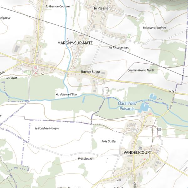 Plan cartographique de Le Matz