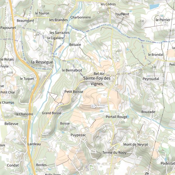 Plan cartographique de Le Maurens