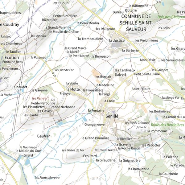 Plan cartographique de Le Maury