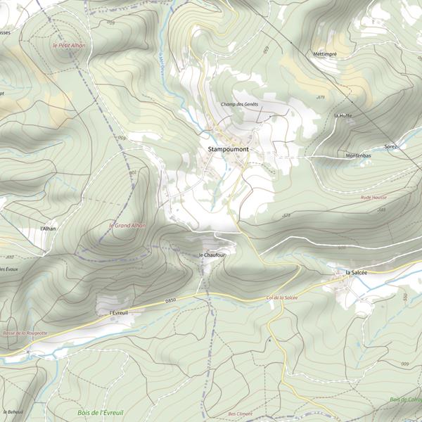 Plan cartographique de Le Méribeux