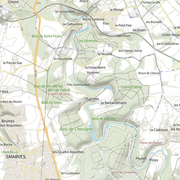 Plan cartographique de Le Miosson