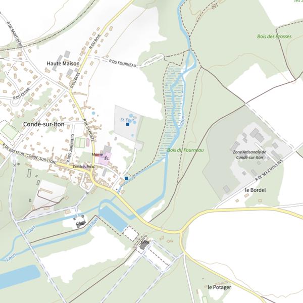 Plan cartographique de Le Miroir