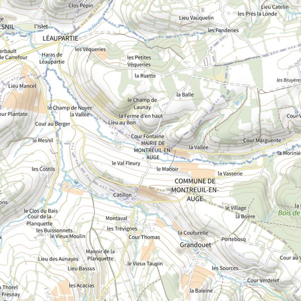Plan cartographique de Le Montreuil