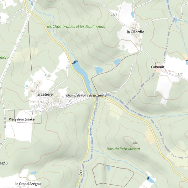 Plan cartographique de Le Moudelou