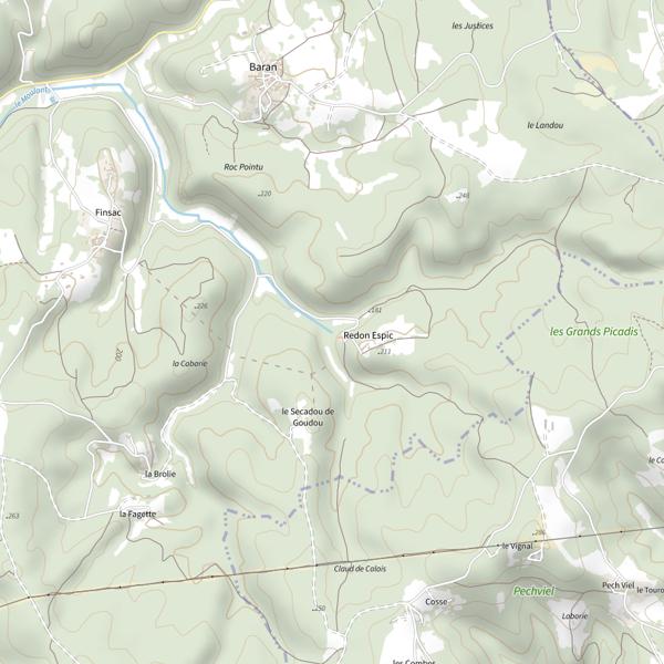 Plan cartographique de Le Moulant