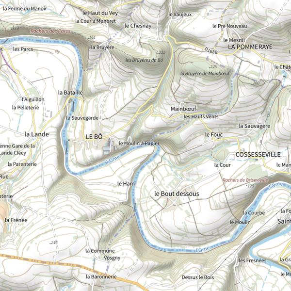 Plan cartographique de Le Moulin à Papier