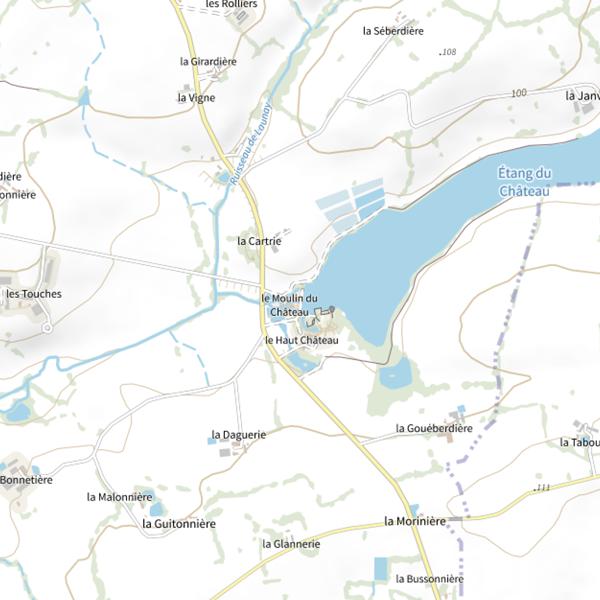 Plan cartographique de Le moulin du Chateau