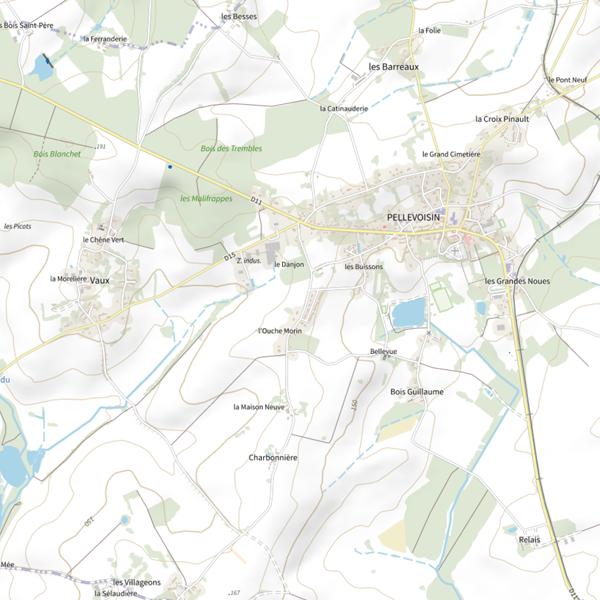 Plan cartographique de Le moulin du Mée