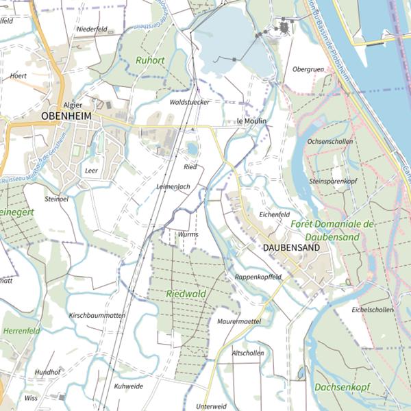 Plan cartographique de Le Muhlbach de Daubensand