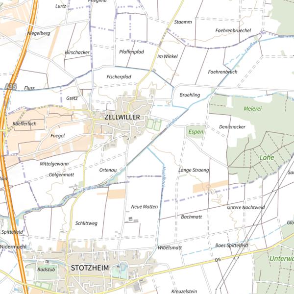 Plan cartographique de Le Muhlbach