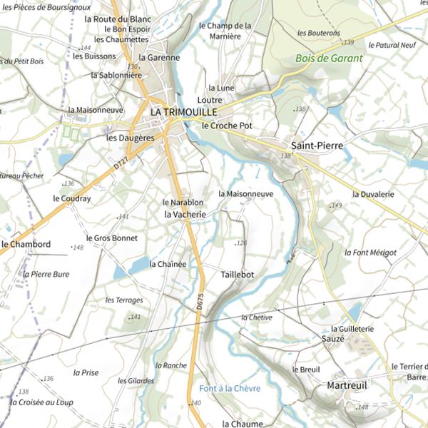 Plan cartographique de Le Narabion