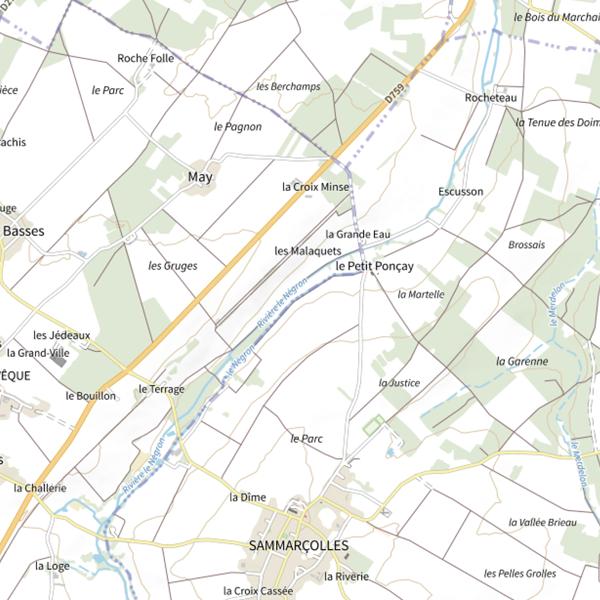 Plan cartographique de Le Négron