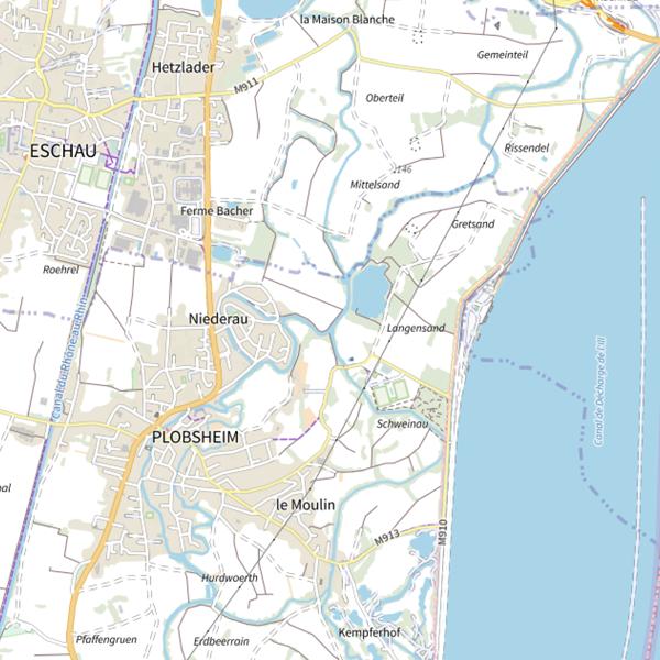Plan cartographique de Le Niedergrüngiessen