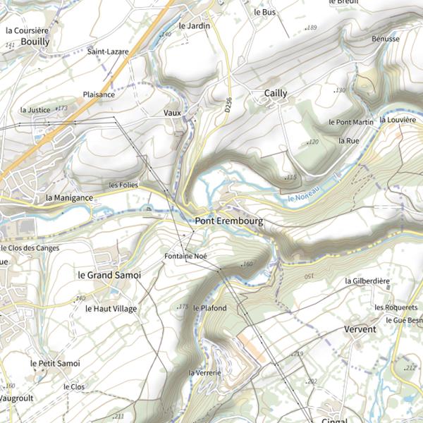 Plan cartographique de Le Noireau (Calvados)