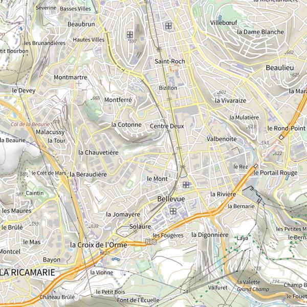 Plan cartographique de Le Pas du Riot