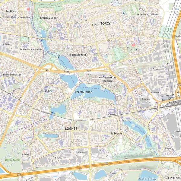 Plan cartographique de Le Pêcheur de Marne-la-Vallée