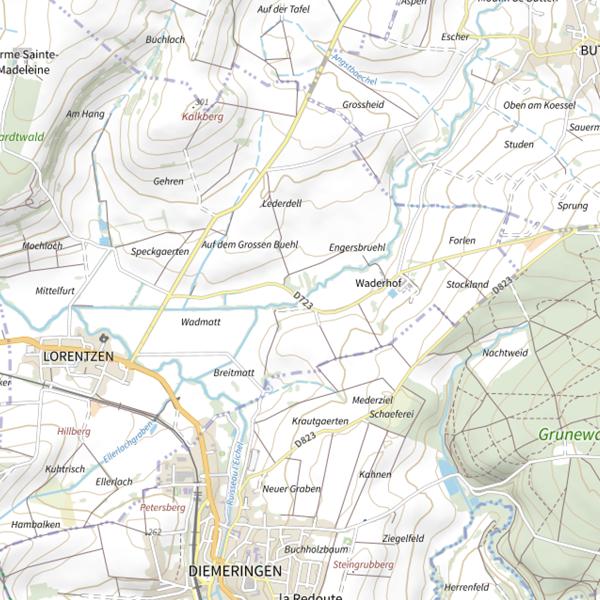 Plan cartographique de Le Petersbach