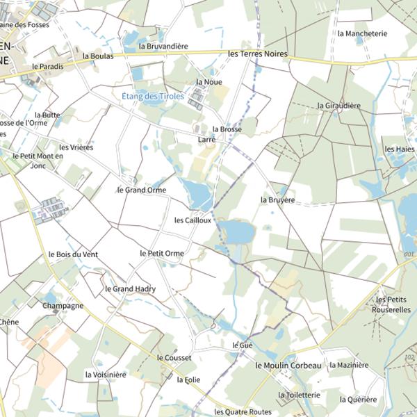 Plan cartographique de Le Petit Étang du Chapitre