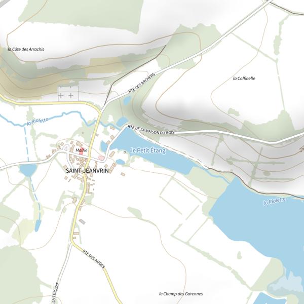 Plan cartographique de Le Petit Étang (Saint-Jeanvrin)