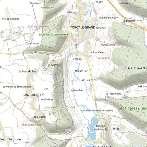 Plan cartographique de Le petit parcours