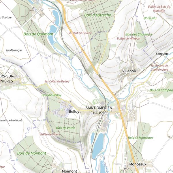 Plan cartographique de Le Petit Thérain