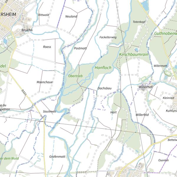 Plan cartographique de Le Pfossbach